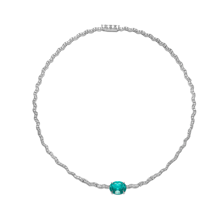 Aqua Paraiba Luxe Necklace - Gem Vivi