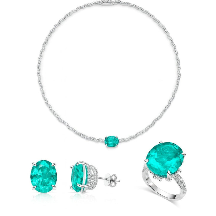 Aqua Paraiba Luxe Necklace - Gem Vivi