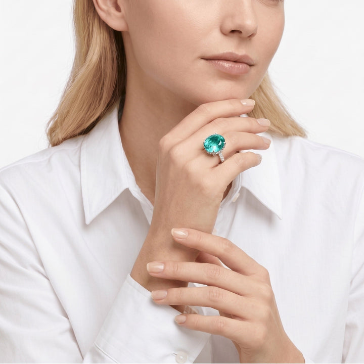 Aqua Paraiba Luxe Ring - Gem Vivi