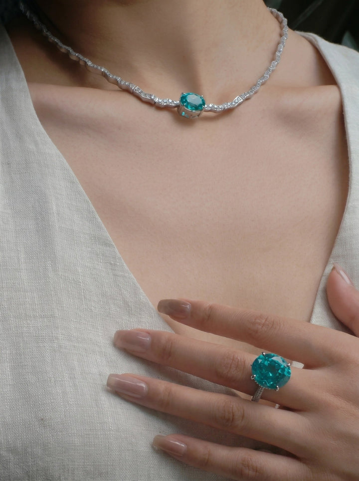 Aqua Paraiba Luxe Ring - Gem Vivi