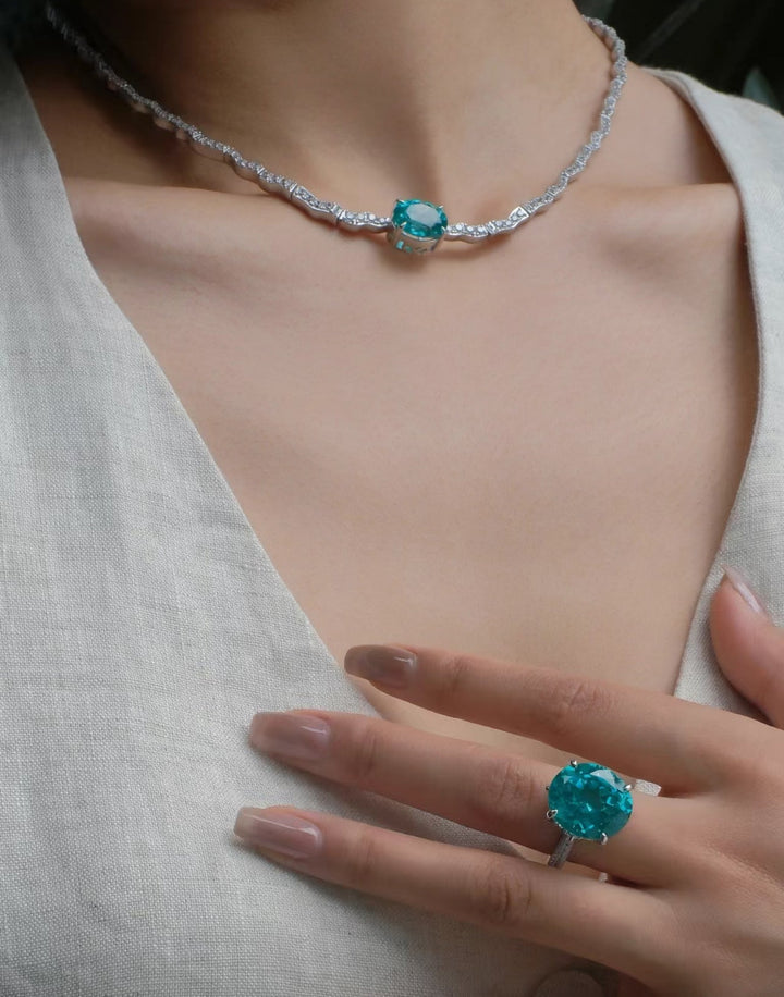Aqua Paraiba Luxe Ring - Gem Vivi