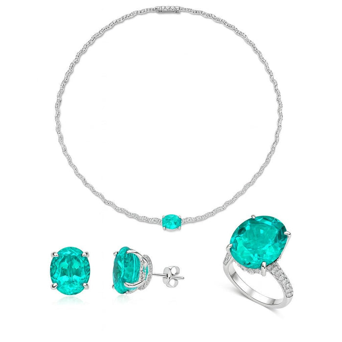 Aqua Paraiba Luxe Studs Earrings - Gem Vivi