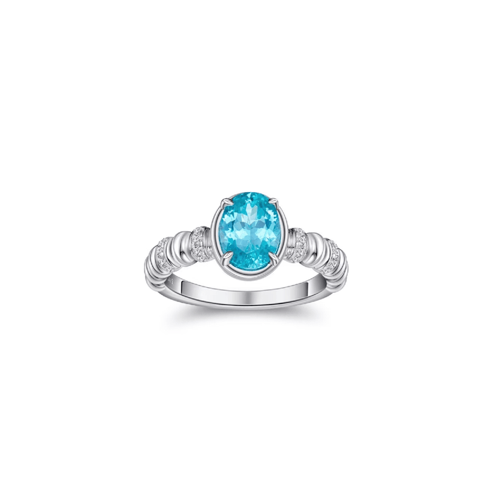 Aquamarine Bloom Ring - Gem Vivi