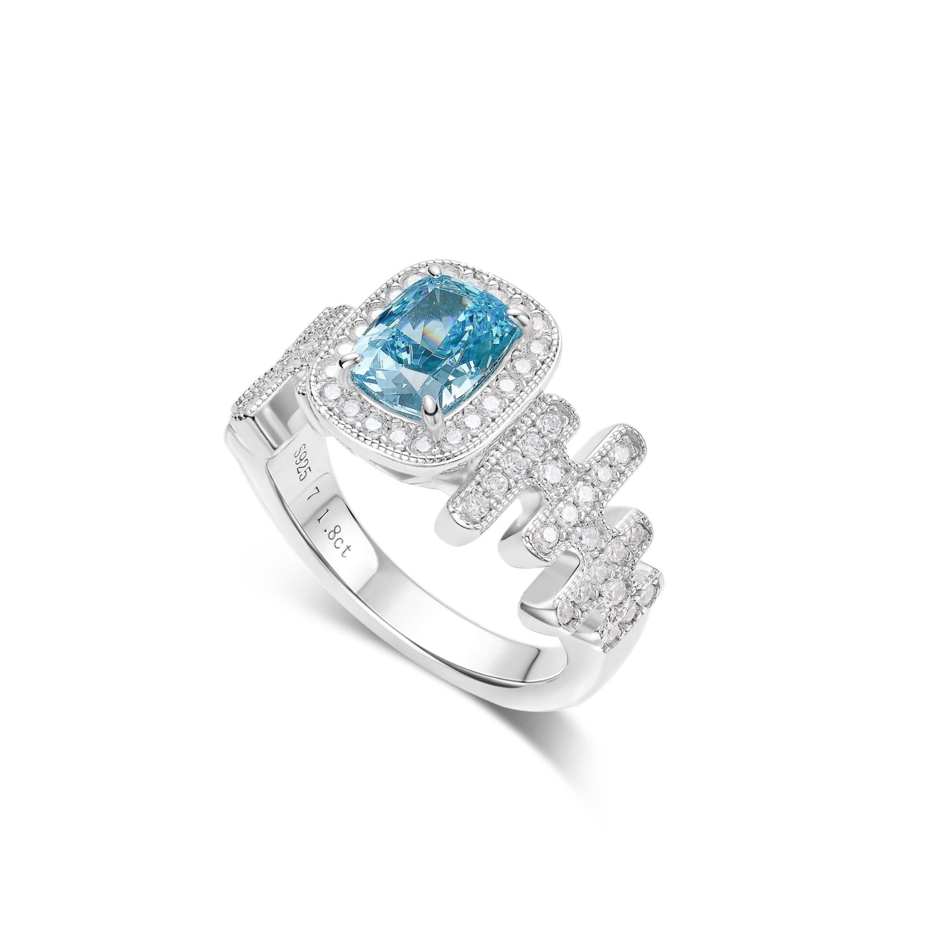 Aquamarine Cadence Cascade Ring - Gem Vivi
