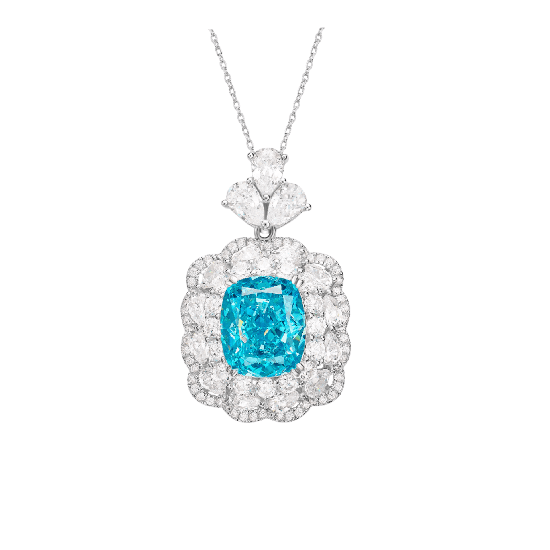 Aquamarine Royale Pendant Necklace - Gem Vivi