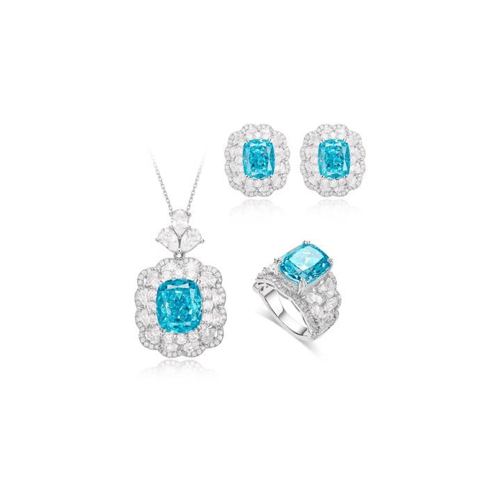 Aquamarine Royale Pendant Necklace - Gem Vivi