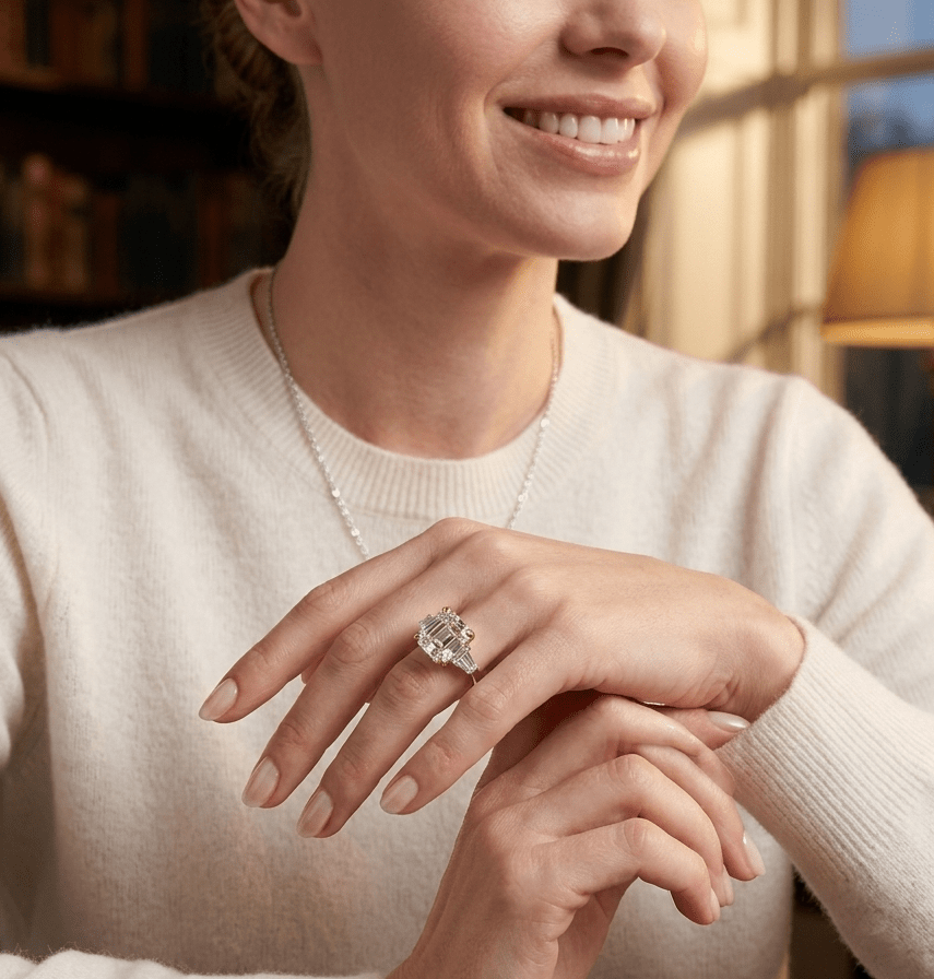 Aurelia Asscher Ring - Gem Vivi