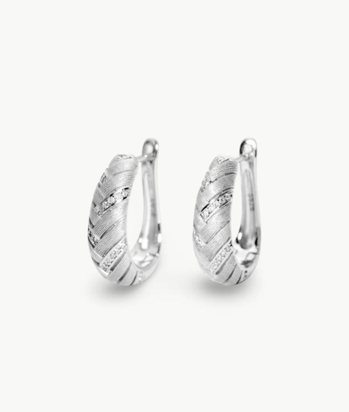 Aurora Textured Hoop Earrings - Gem Vivi