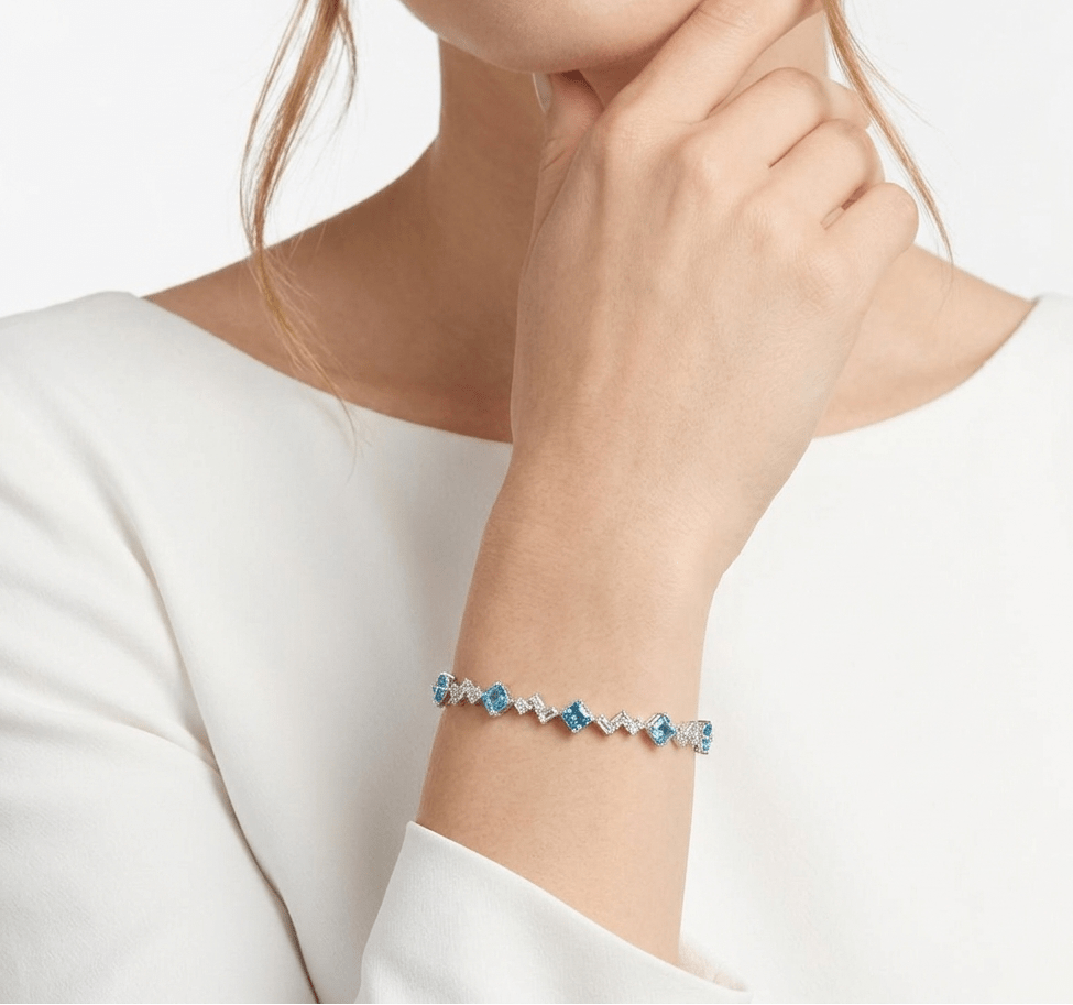 Azure Aquamarine Ice Bracelet - Gem Vivi
