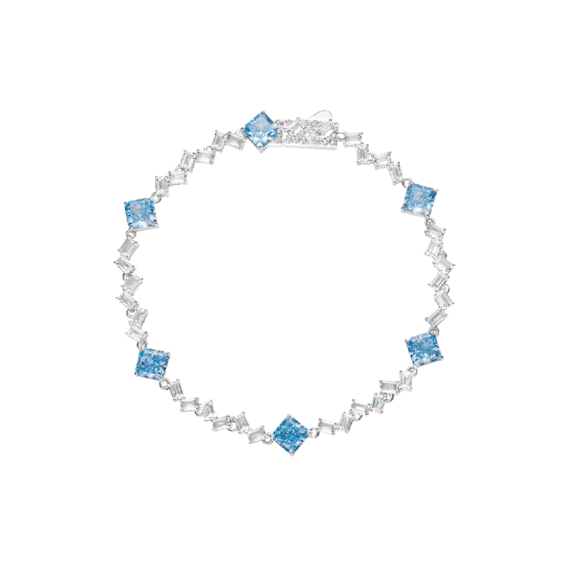 Azure Aquamarine Ice Bracelet - Gem Vivi