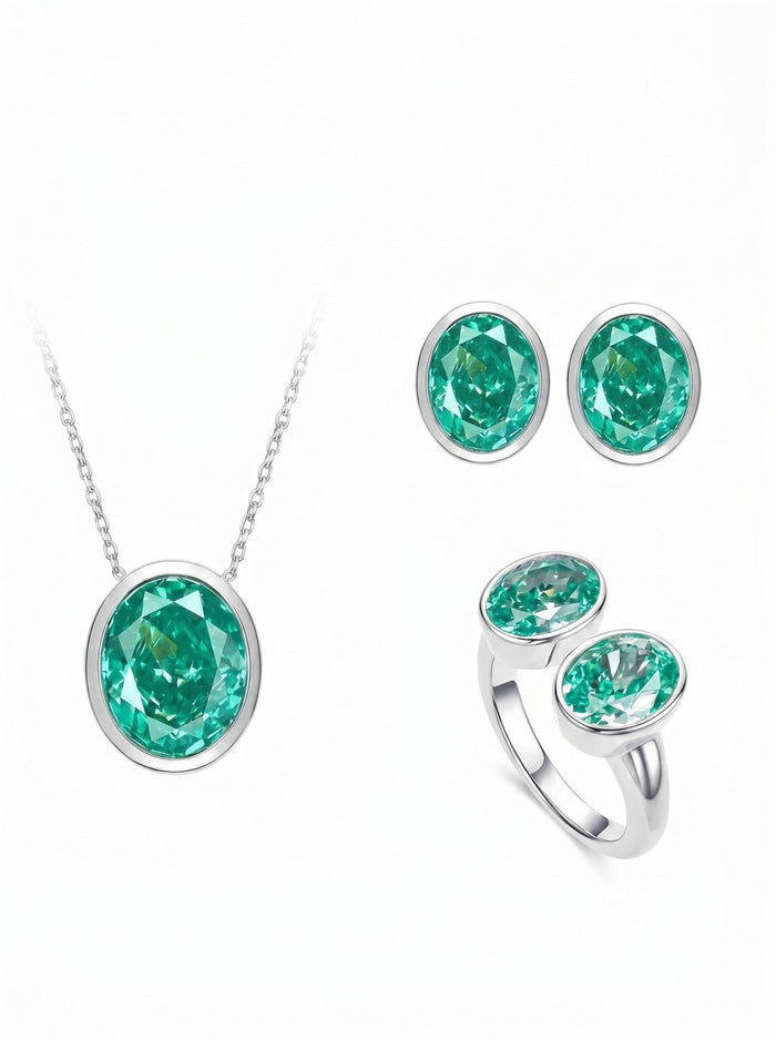 Bezel Paraiba Glow Open Ring - Gem Vivi