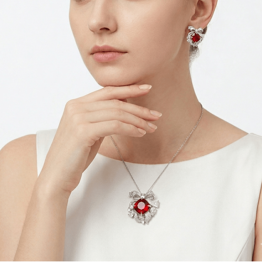 Bloom Ribbon Stud Earrings - Gem Vivi
