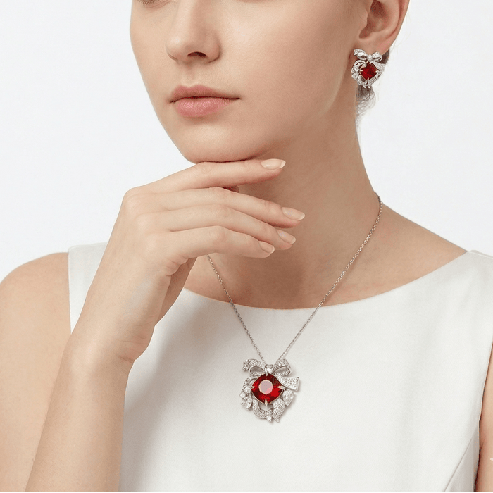 Bloom Ribbon Stud Earrings - Gem Vivi