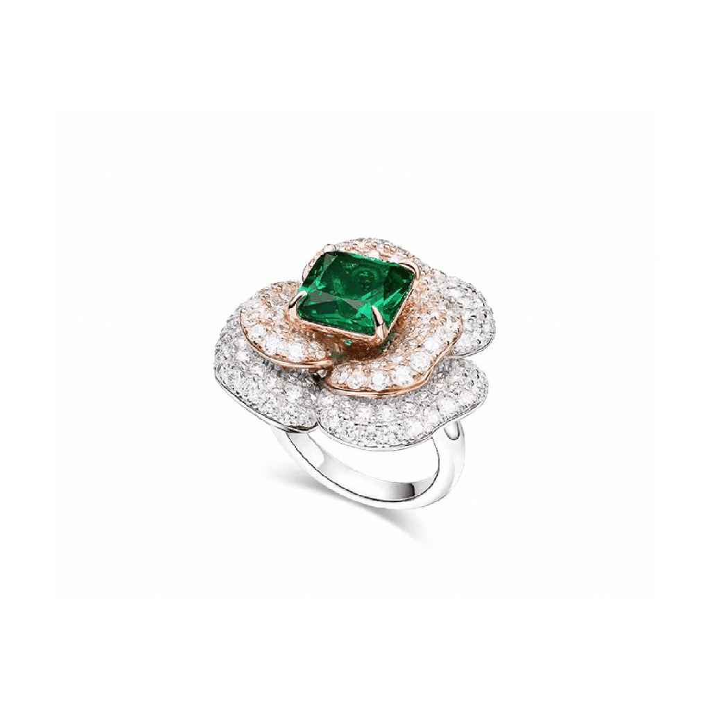 Blossom Emerald Statement Ring - Gem Vivi