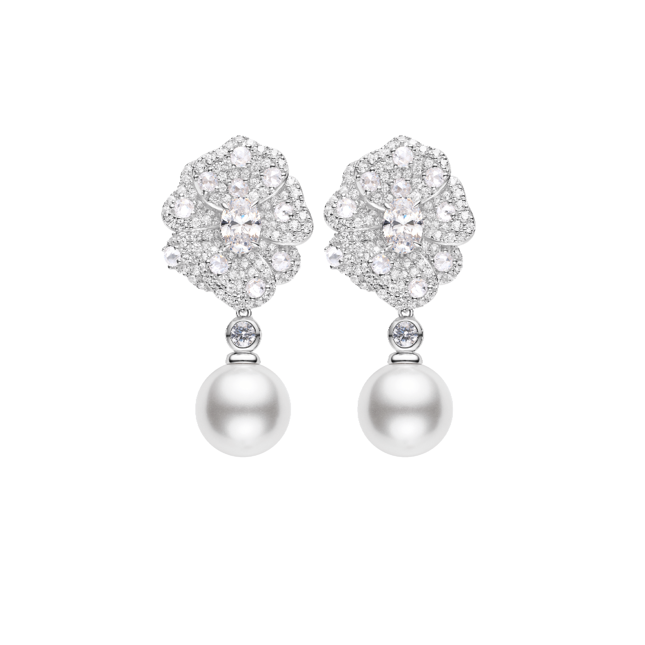 Blossom Luminous Pearl Dangle Earrings - Gem Vivi