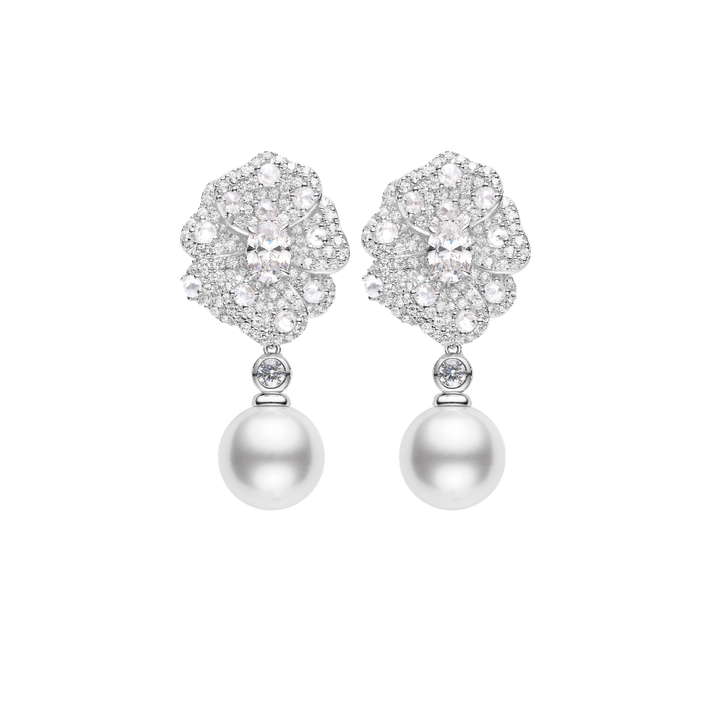 Blossom Luminous Pearl Dangle Earrings - Gem Vivi
