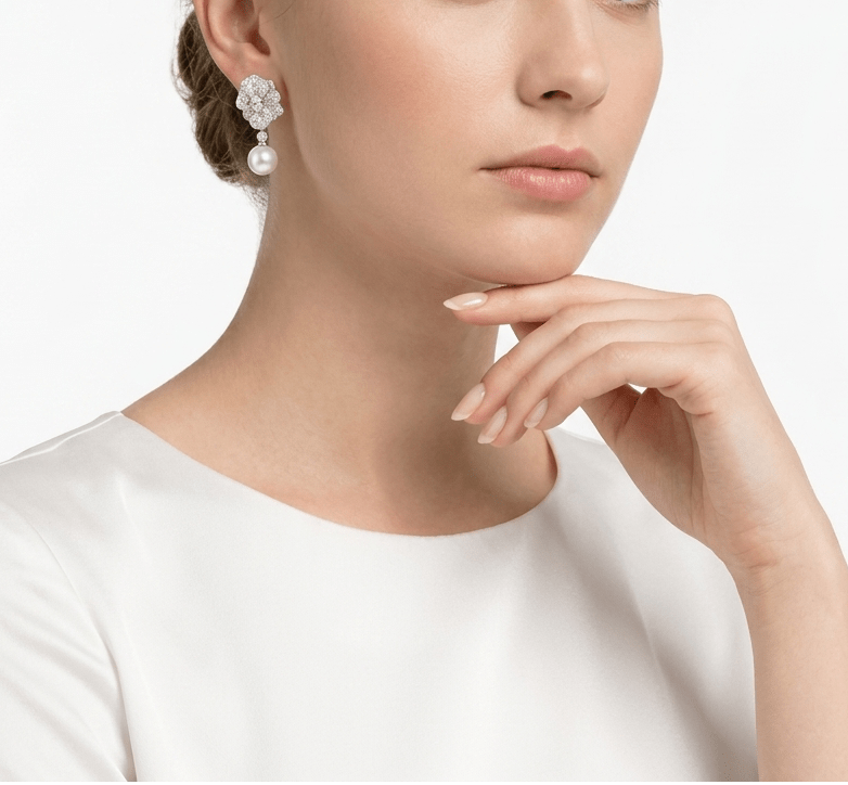 Blossom Luminous Pearl Dangle Earrings - Gem Vivi