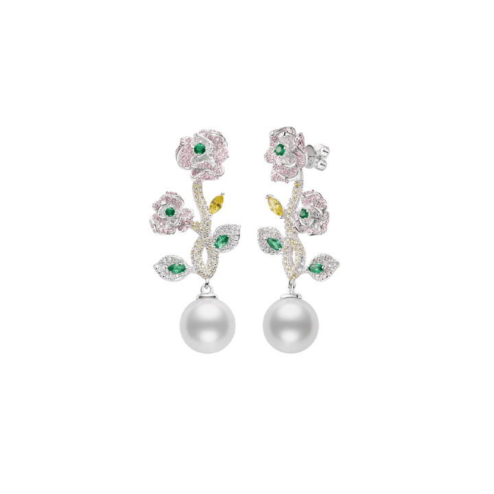Blossom Pearl Drop Earrings - Gem Vivi