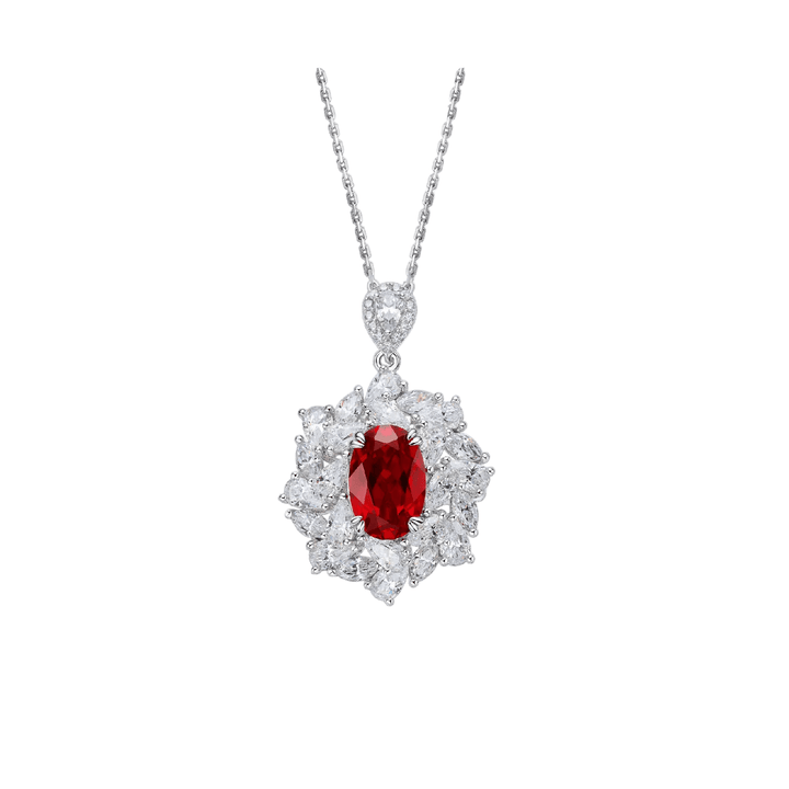 Blossom Ruby Pendant Necklace - Gem Vivi