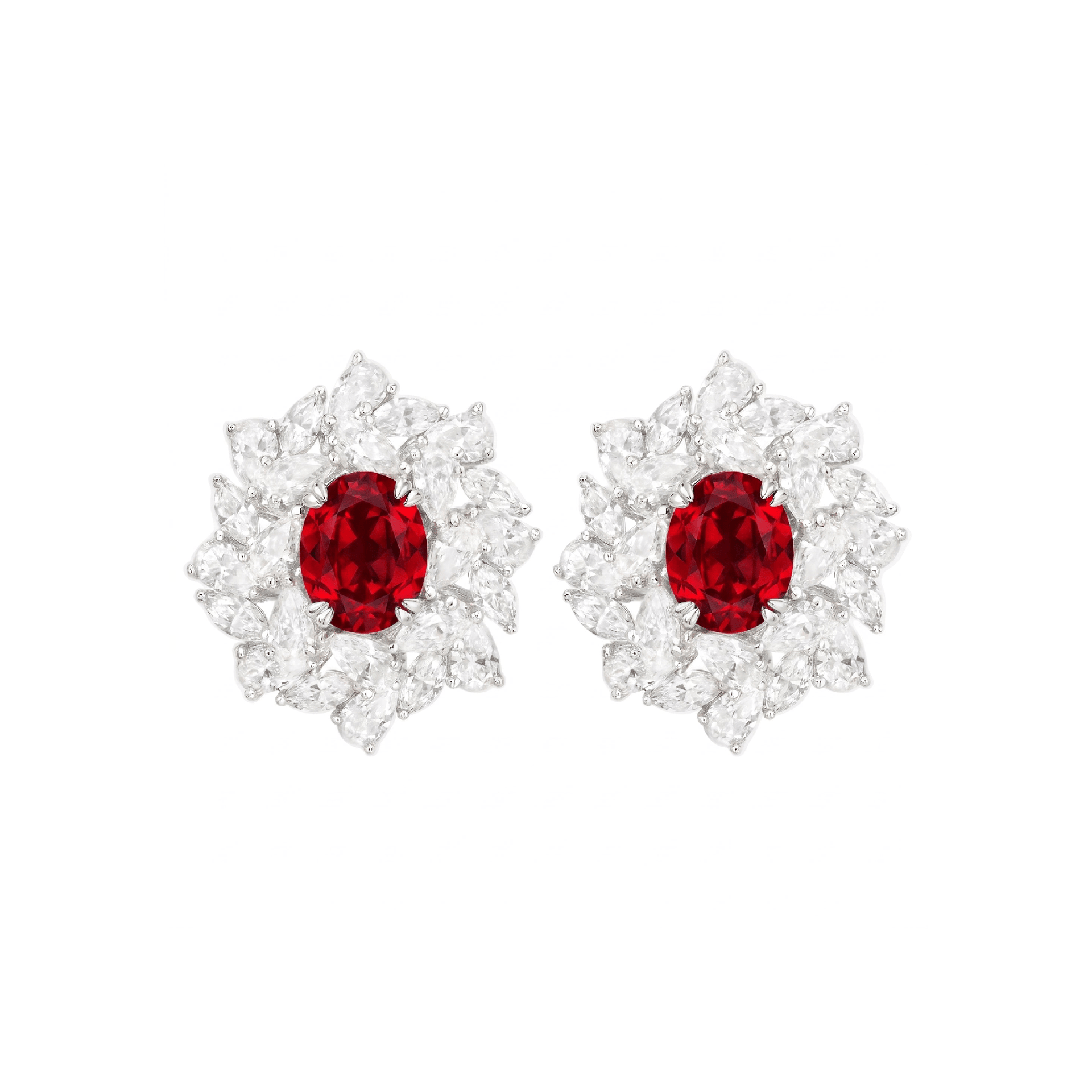 Blossom Ruby Stud Earrings - Gem Vivi