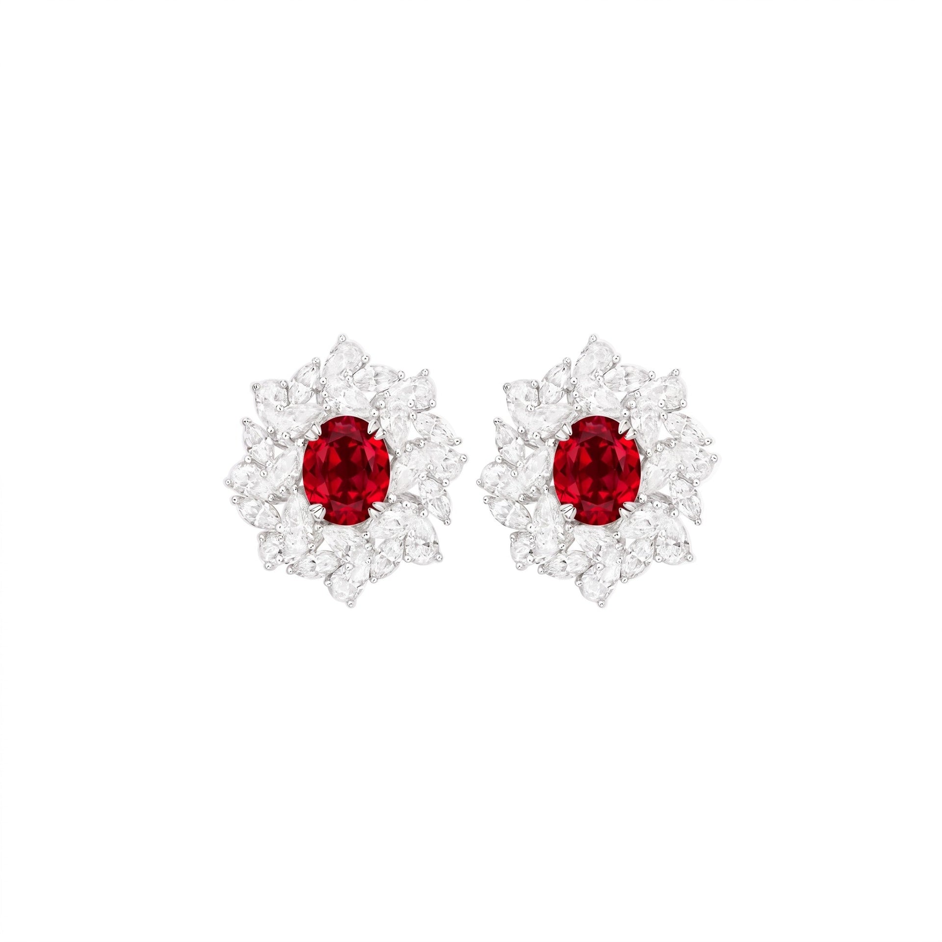 Blossom Ruby Stud Earrings - Gem Vivi