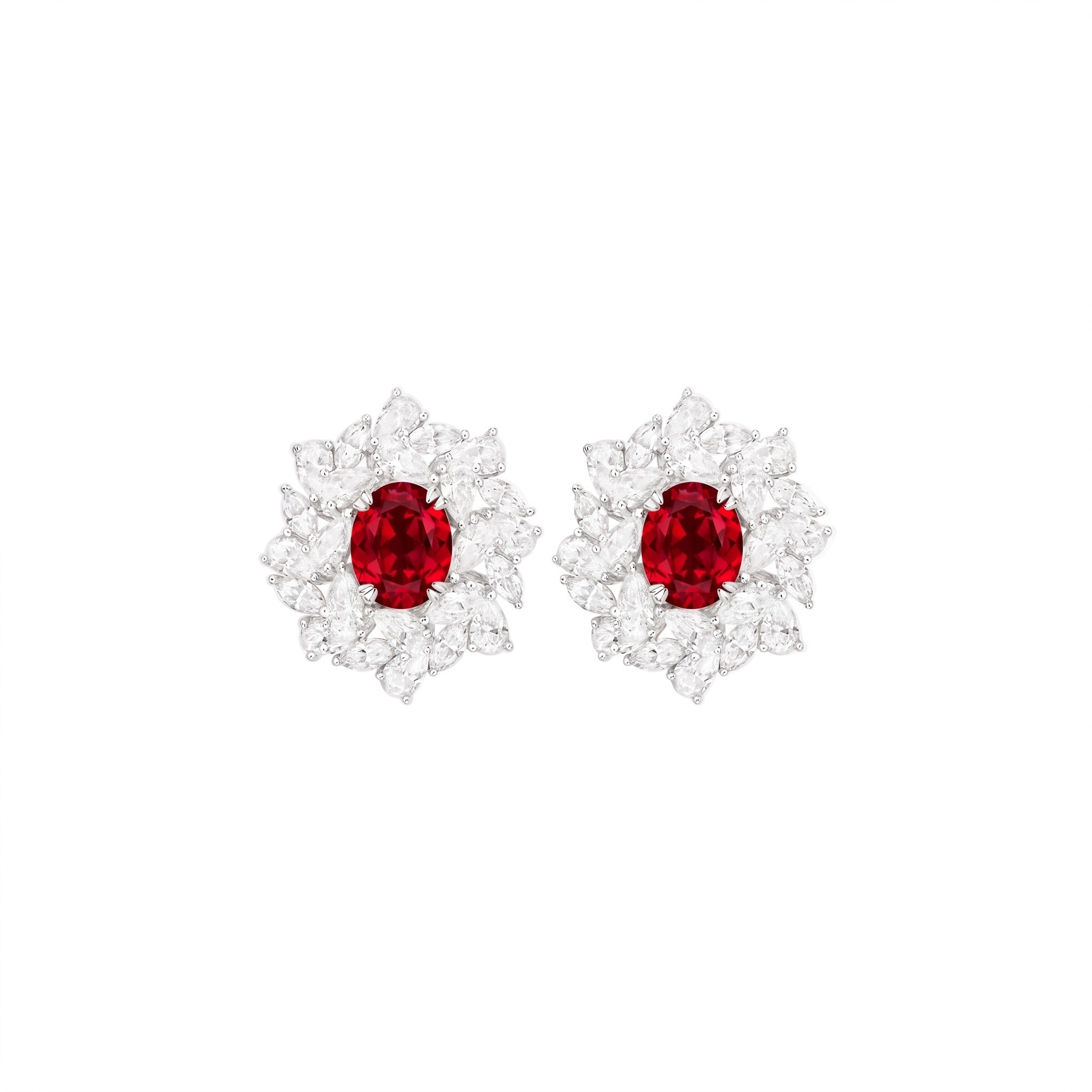 Blossom Ruby Stud Earrings - Gem Vivi