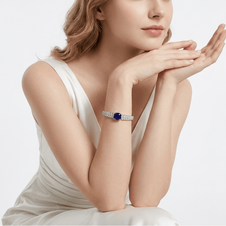 Blue cabochon Bracelet - Gem Vivi