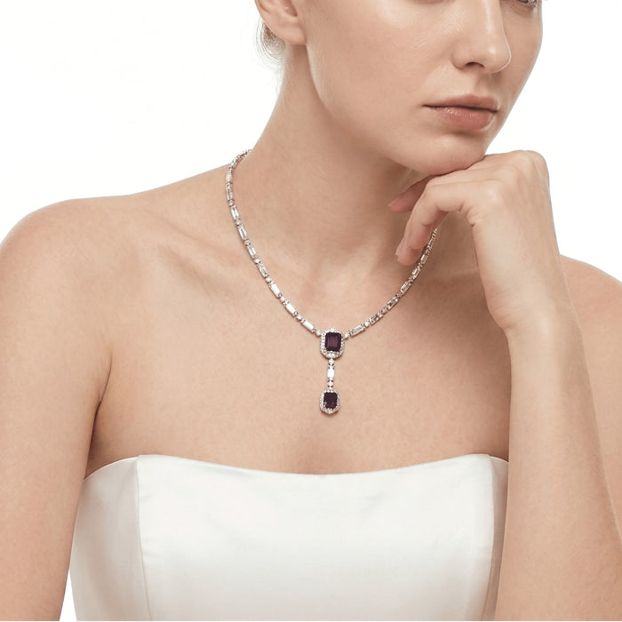 Blue Midnight Cascade Necklace - Gem Vivi