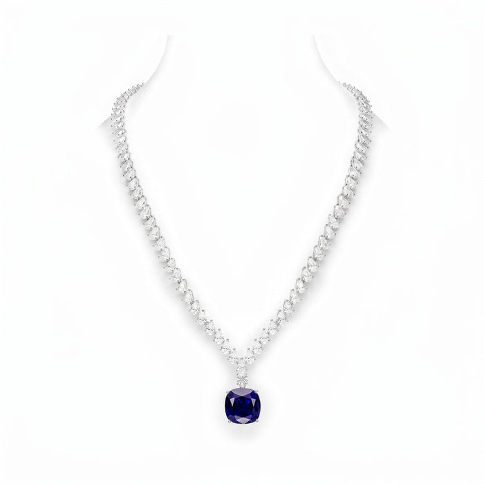 Blue Midnight Majesty Statement Necklace - Gem Vivi