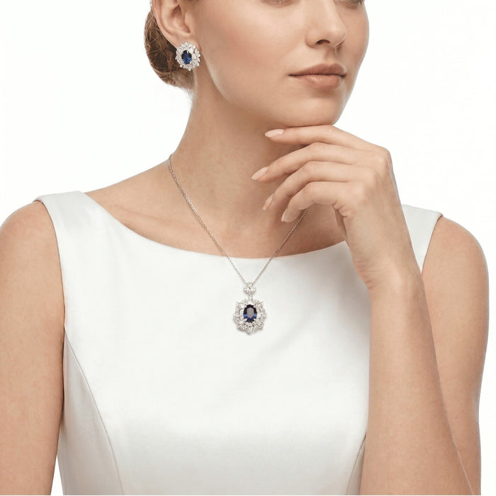 Blue Midnight Royale Marquise Cluster Studs - Gem Vivi