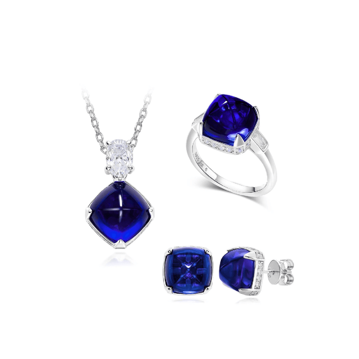 Blue Midnight Sugar - loaf Jewelry Set - Gem Vivi