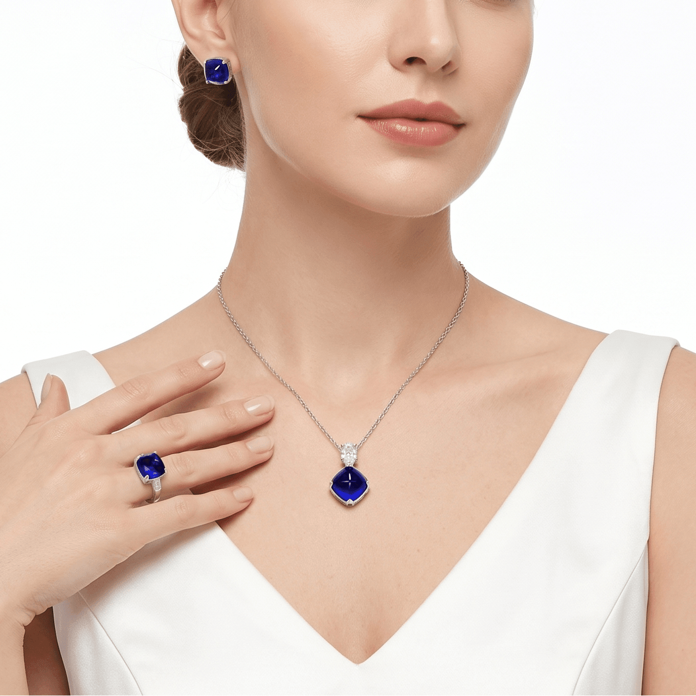Blue Midnight Sugar - loaf Ring - Gem Vivi
