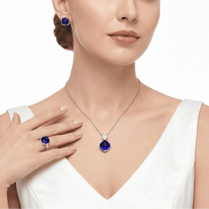 Blue Midnight Sugar-loaf Studs - Gem Vivi
