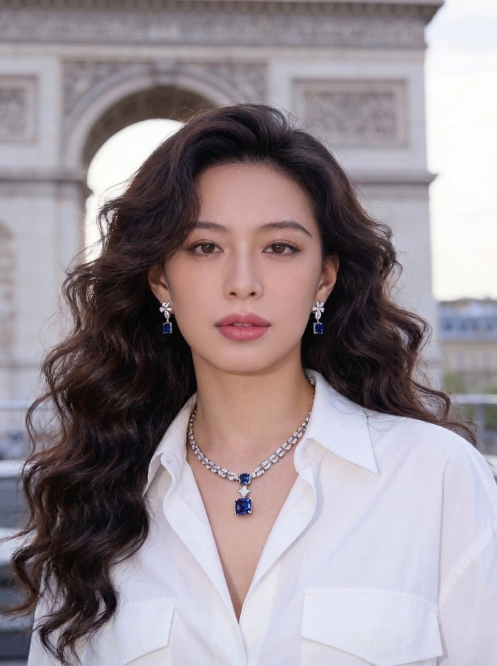 Blue Ocean Depths Necklace - Gem Vivi