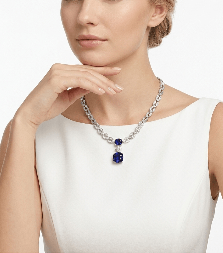 Blue Ocean Depths Necklace - Gem Vivi
