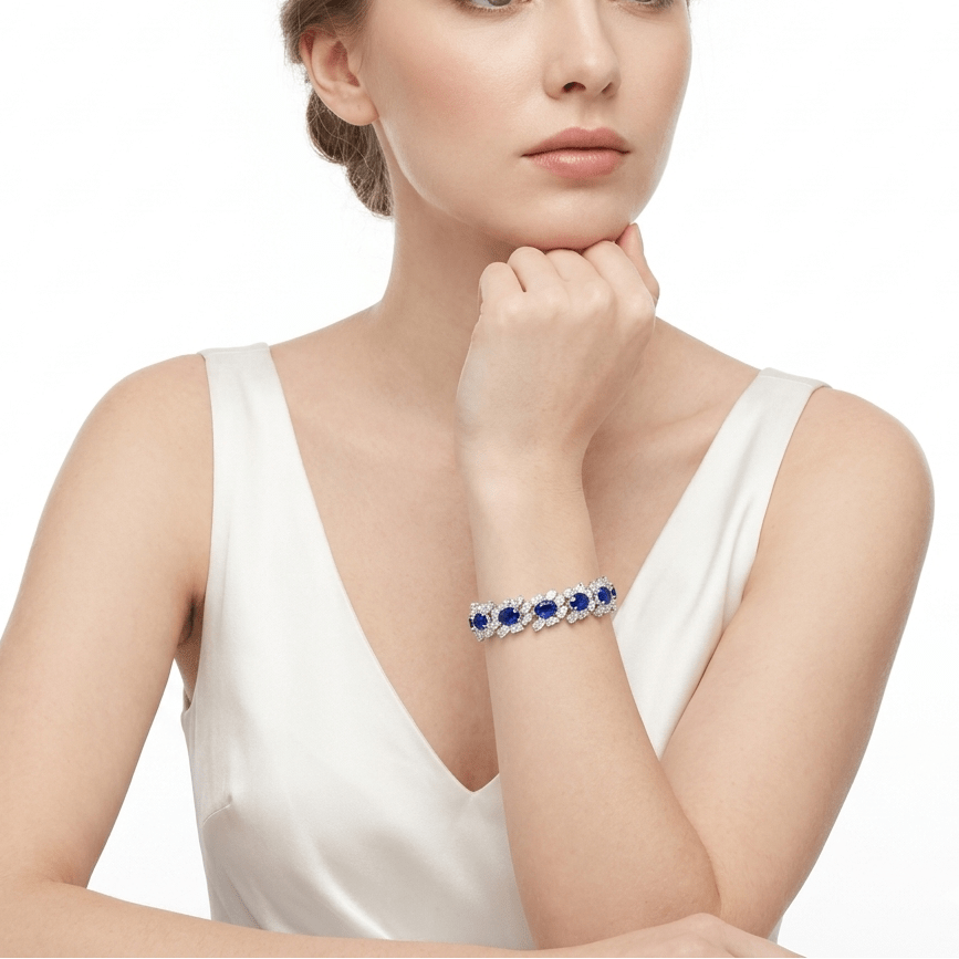 Blue Sapphire Luxurious Bracelet - Gem Vivi