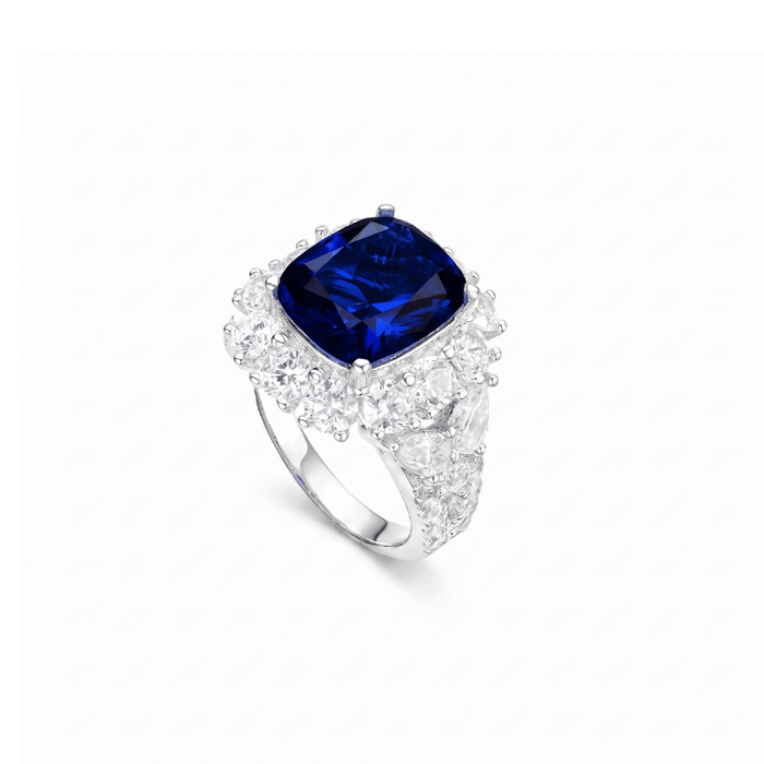 Blue Sapphire Royal Eclipse Ring - Gem Vivi