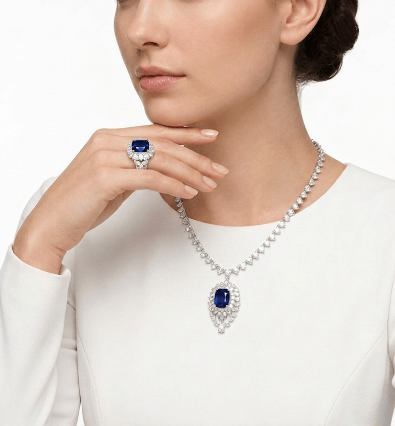 Blue Sapphire Royal Eclipse Ring - Gem Vivi
