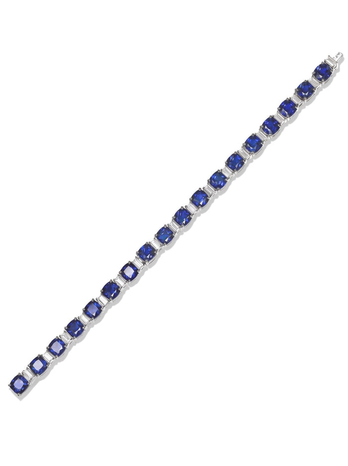 Blue Sapphire Tennis Bracelet - Gem Vivi