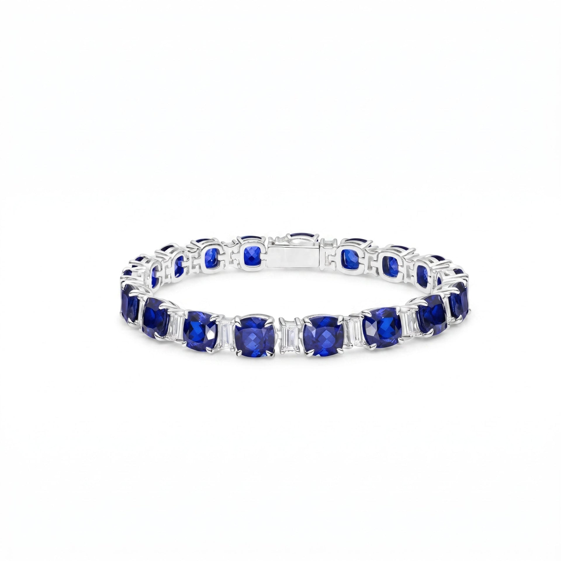 Blue Sapphire Tennis Bracelet - Gem Vivi