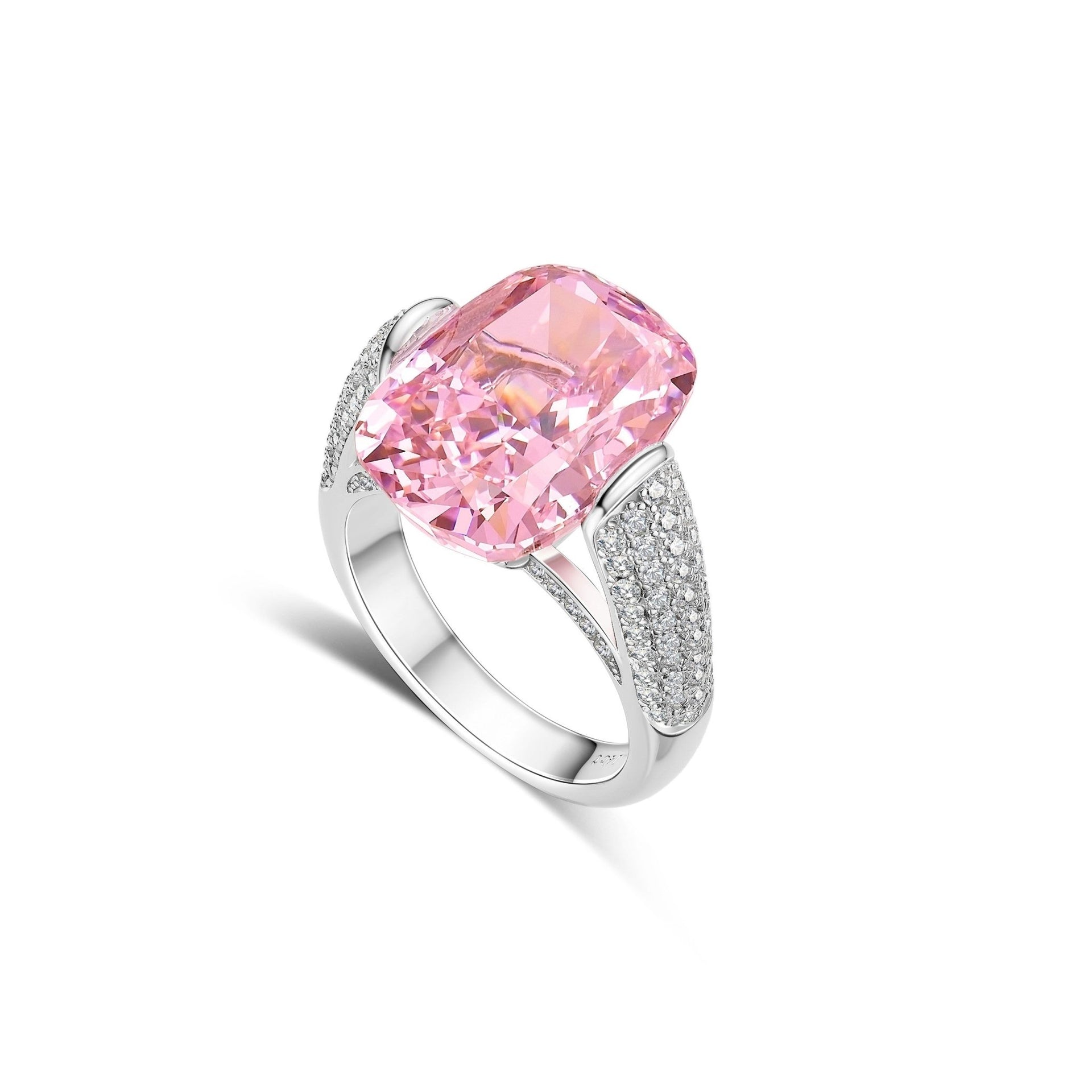 Blush Prism Sakura Pink Cushion Ring - Gem Vivi
