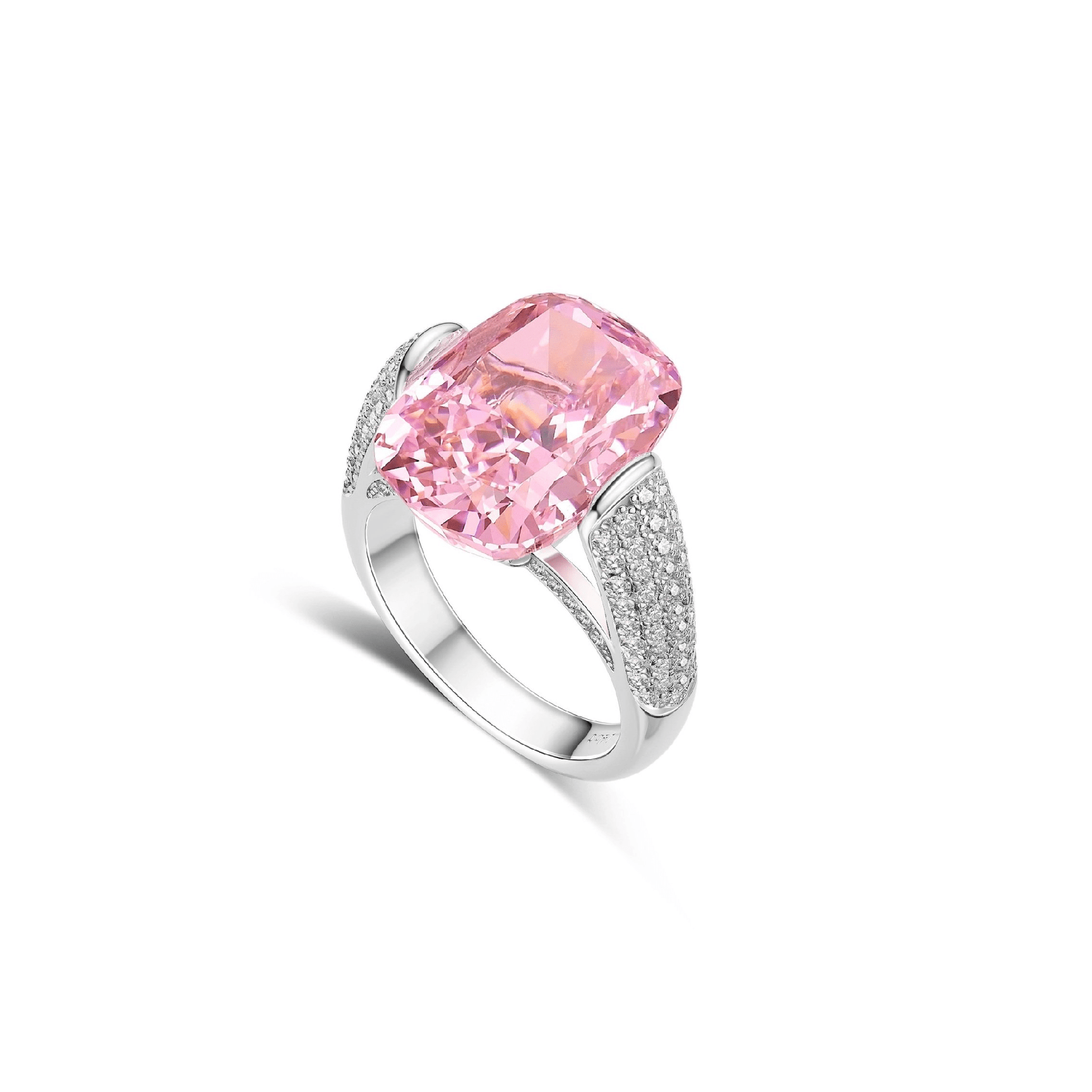 Blush Prism Sakura Pink Cushion Ring - Gem Vivi