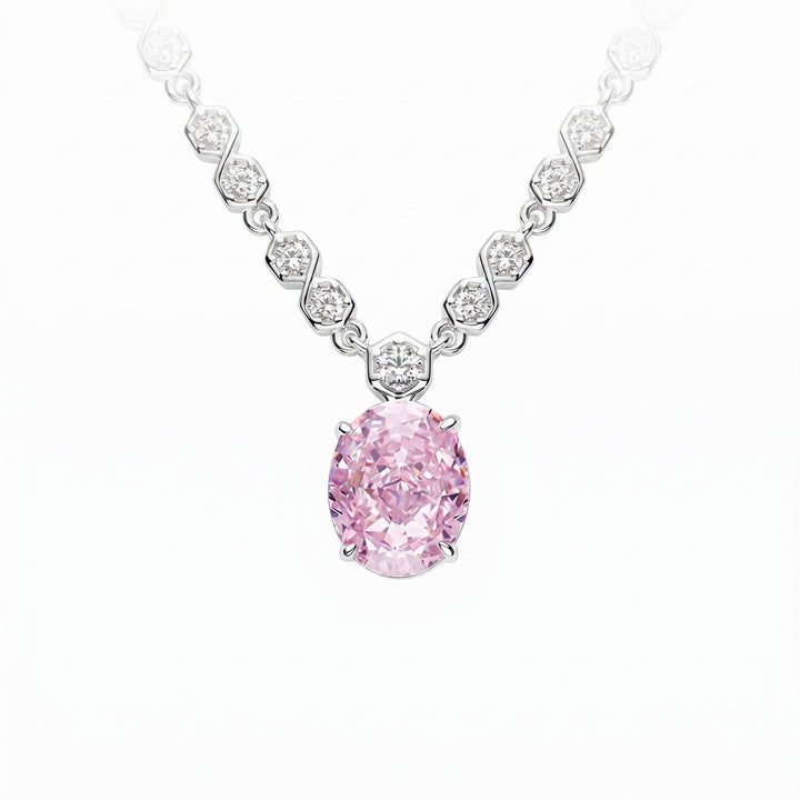 Blush Radiance Tennis Necklace - Gem Vivi