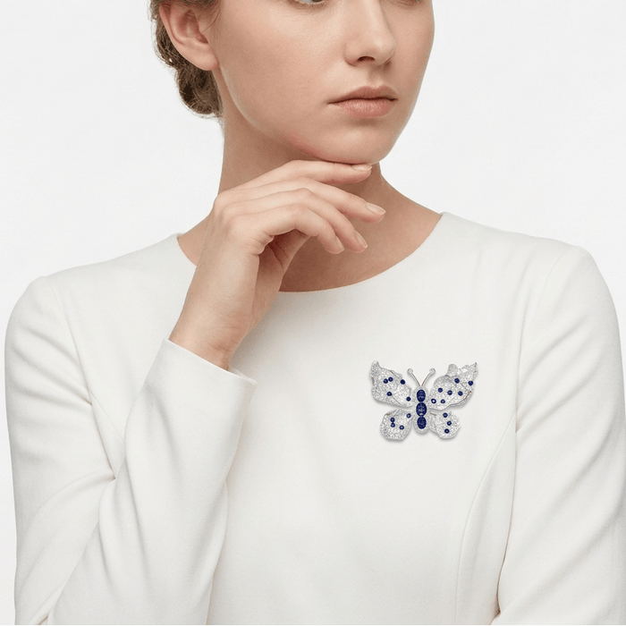 Butterfly Blue Sapphire Brooch - Gem Vivi