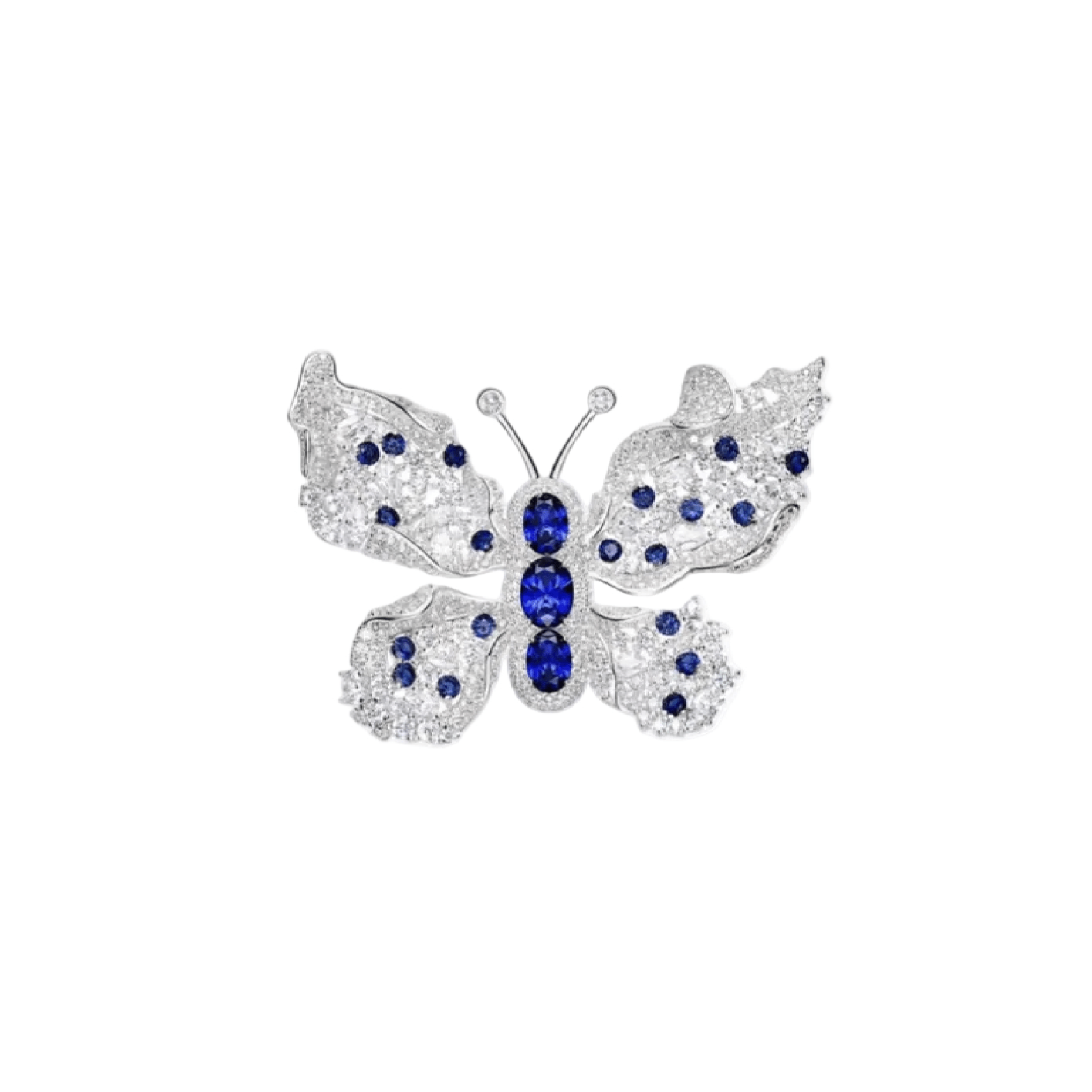 Butterfly Blue Sapphire Brooch - Gem Vivi