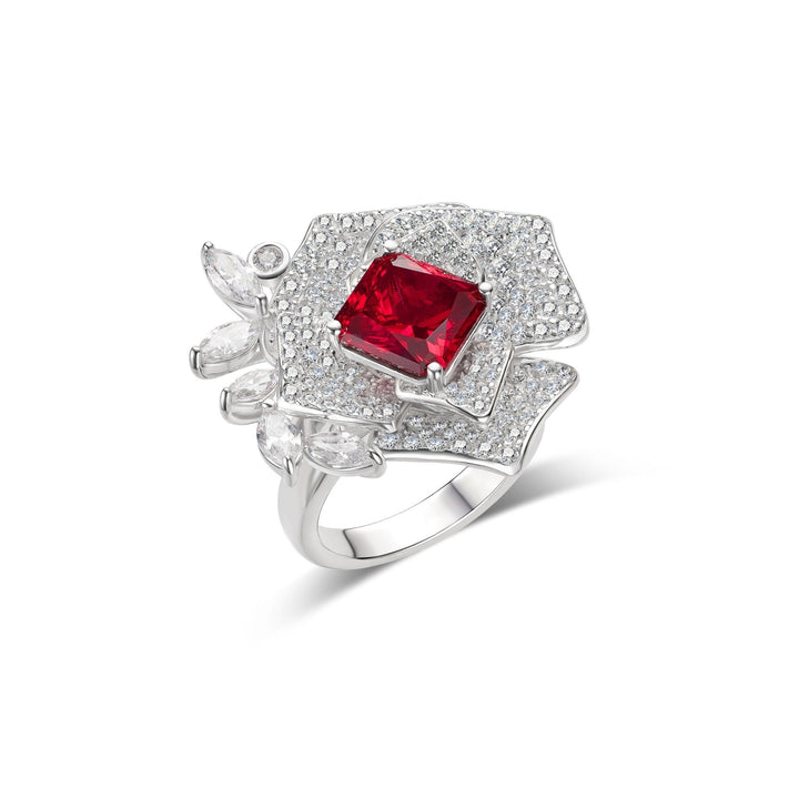 Camellia Ruby Cocktail Ring - Gem Vivi