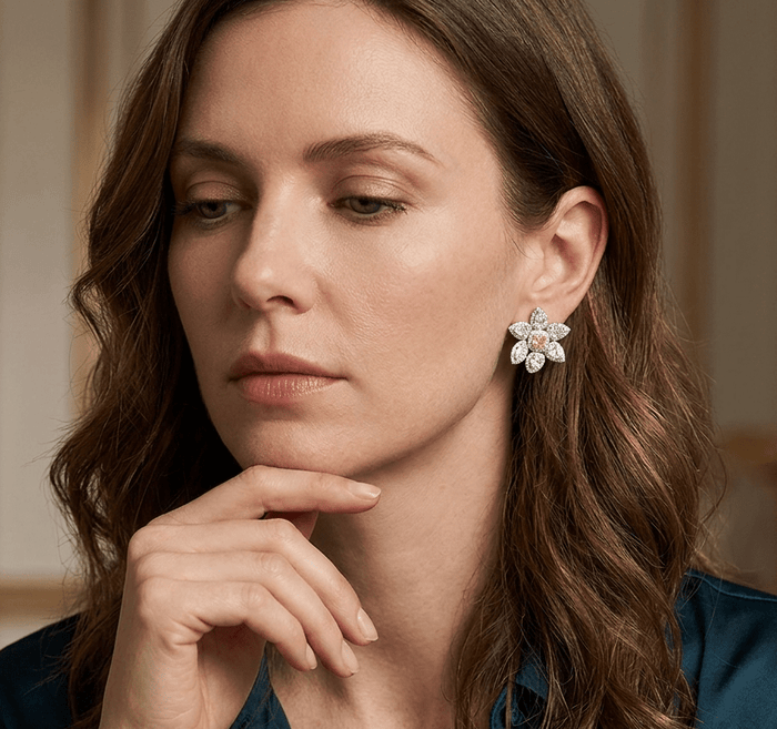 Canary Blossom Stud Earrings - Gem Vivi