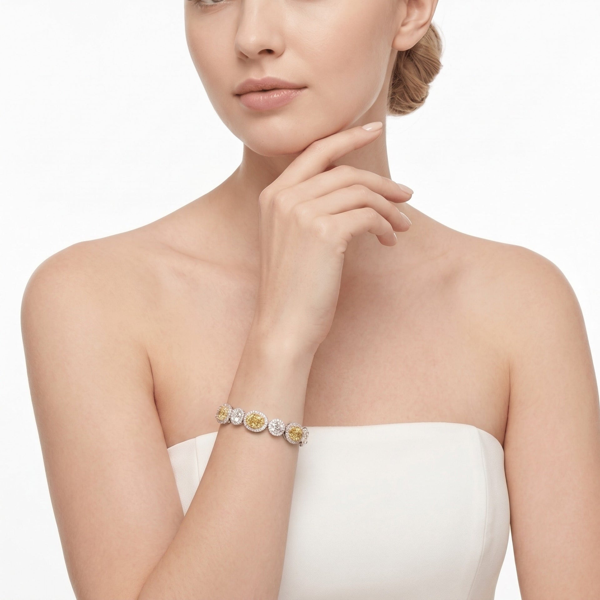 Canary Yellow Circle Bracelet - Gem Vivi