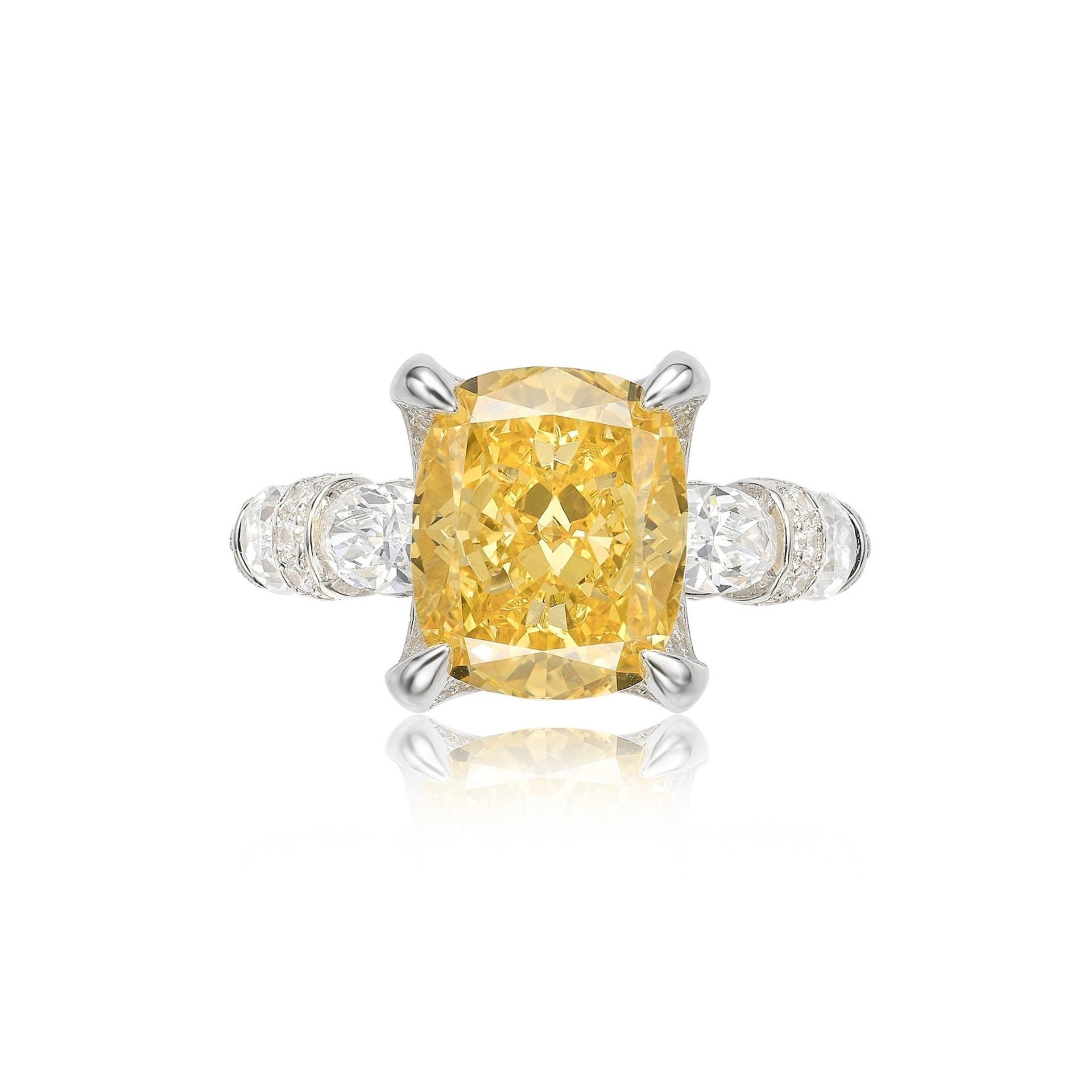 Canary Yellow Stone Ring - Gem Vivi