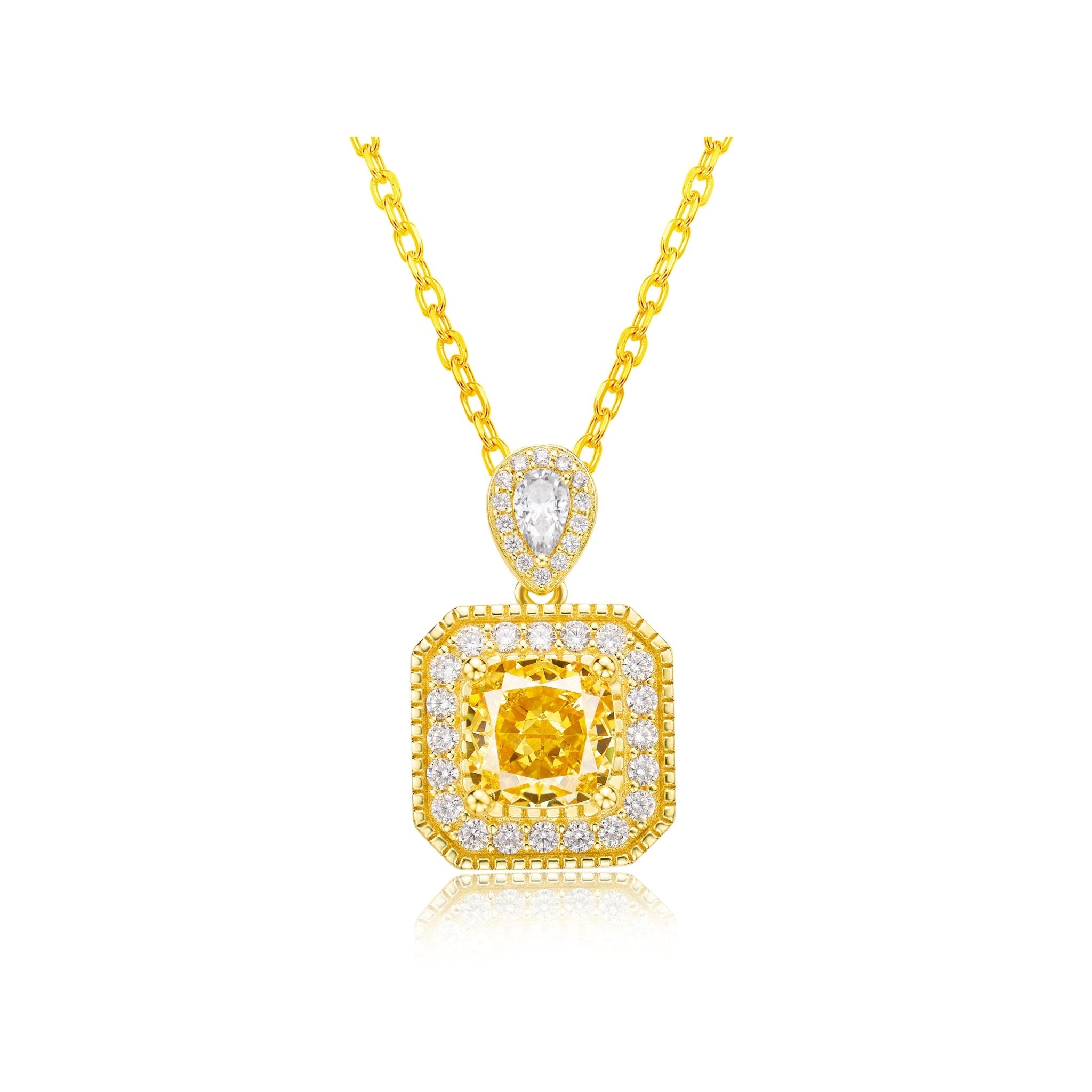 Candy Cube Canary Yellow Necklace - Gem Vivi